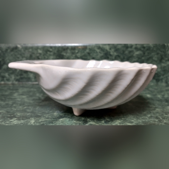 Vintage McCoy Pottery Seashell Clamshell Islander Dish Light Blue USA - Picture 3 of 8